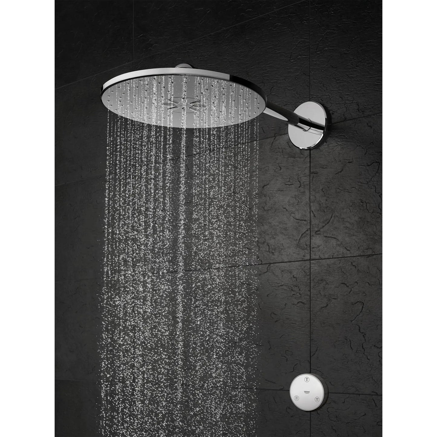 Grohe Rainshower™ 310 Smartconnect 12" 2-Spray 1.75 GPM StarLight Chrome Shower Head With Remote