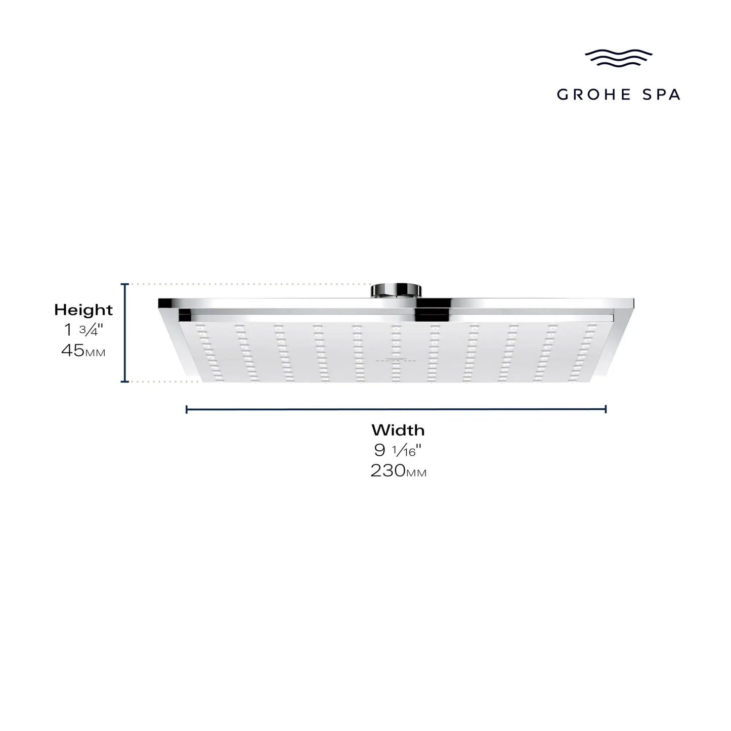 Grohe Rainshower Allure 9" 1-Spray 1.75 GPM StarLight Chrome 230 Shower Head