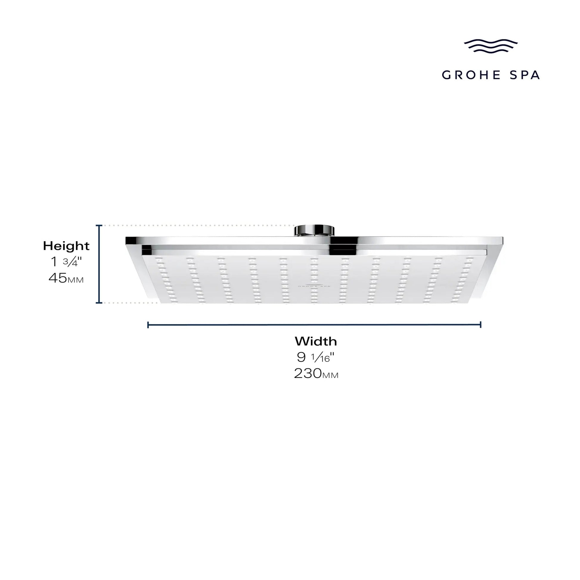 Grohe Rainshower Allure 9" 1-Spray 1.75 GPM StarLight Chrome 230 Shower Head