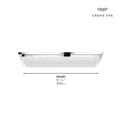 Grohe Rainshower Allure 9" 1-Spray StarLight Chrome 230 Ceiling Shower Head