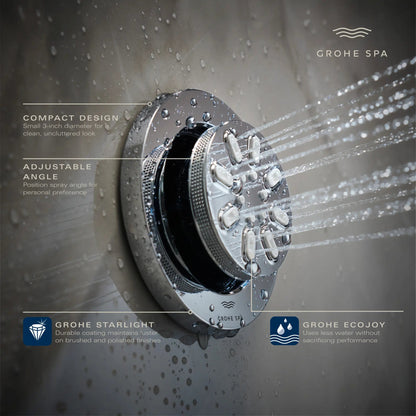 Grohe Rainshower Aqua 0.9 GPM 2-Spray Round StarLight Chrome Body Spray
