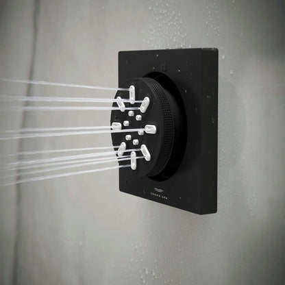 Grohe Rainshower Aqua 0.9 GPM 2-Spray Square Matte Black Body Spray