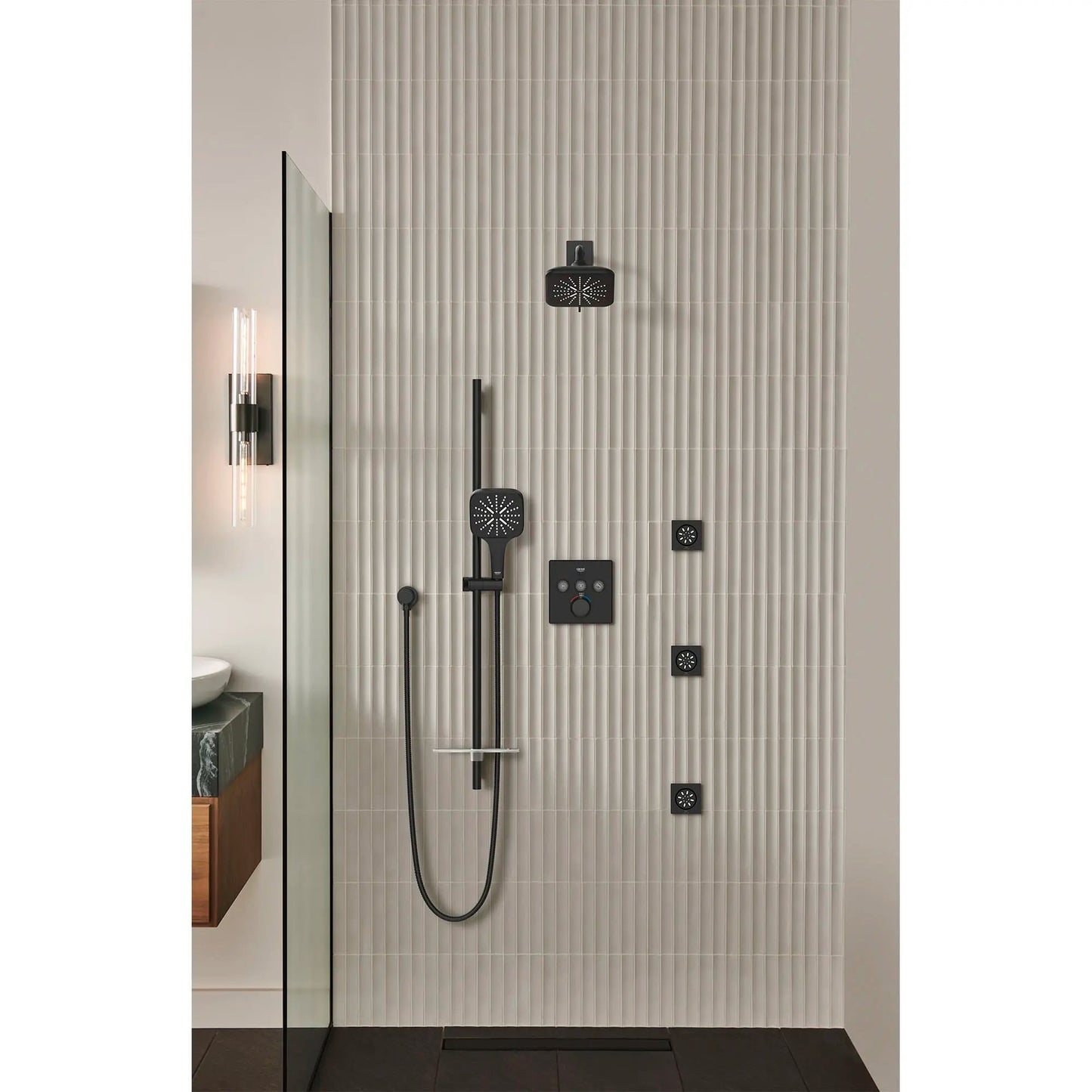 Grohe Rainshower™ SmartActive 1.75 GPM 3-Spray Matte Black Hand Shower
