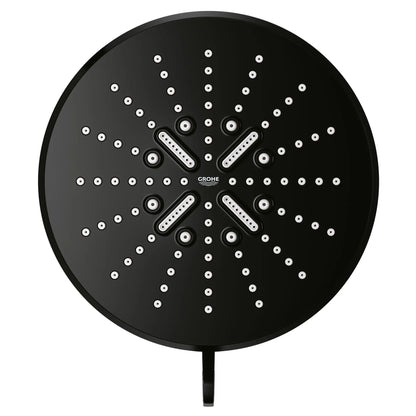 Grohe Rainshower SmartActive 7" 3 Spray 1.75 GPM Matte Black Infinity Shower Head