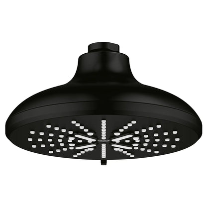 Grohe Rainshower SmartActive 7" 3 Spray 1.75 GPM Matte Black Infinity Shower Head