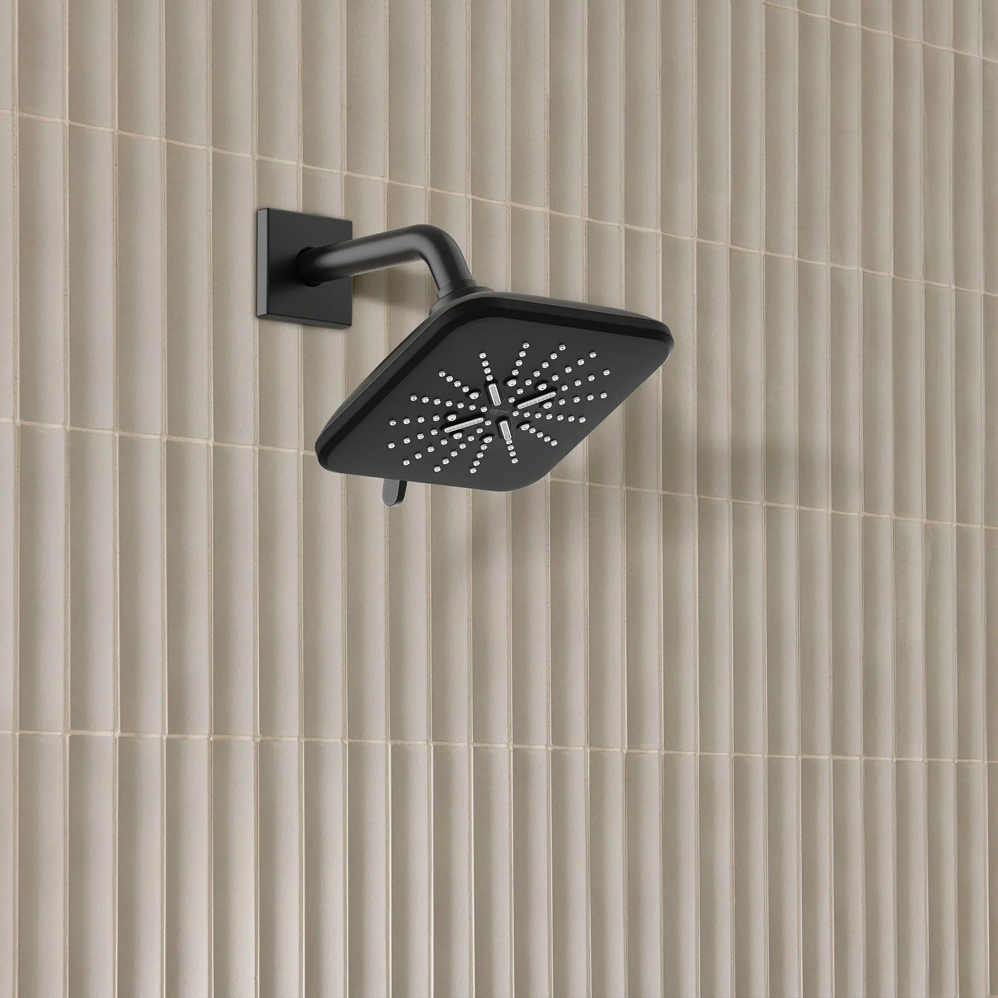 Grohe Rainshower SmartActive 7" 3-Spray 1.75 GPM Matte Black Shower Head