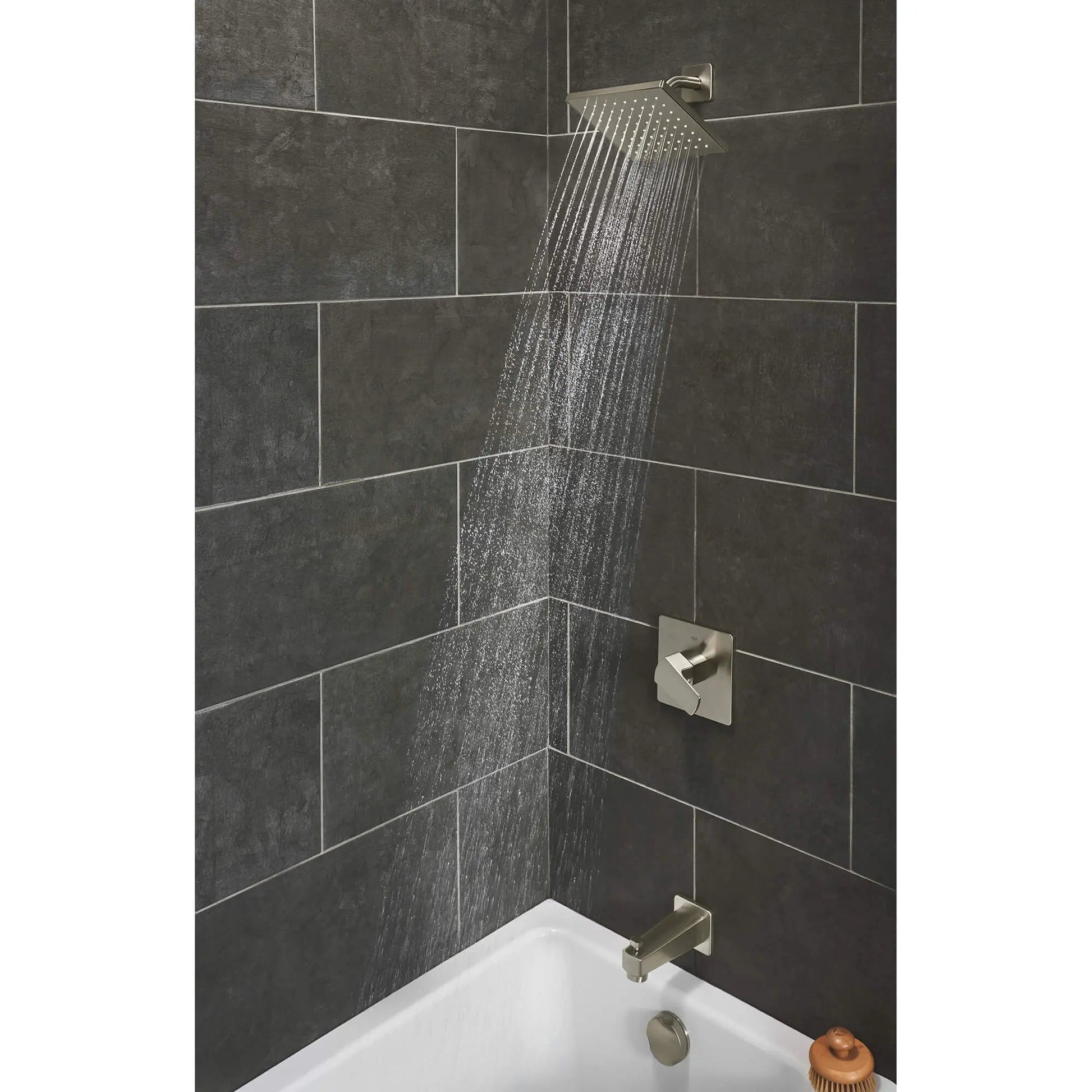 Grohe Tallinn Pressure Balance Brushed Nickel Infinity Valve Bathtub/Shower Combo Faucet
