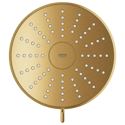 Grohe Tempesta 1.75 GPM AquaBooster Round Multi Spray Brushed Cool Sunrise Shower Head