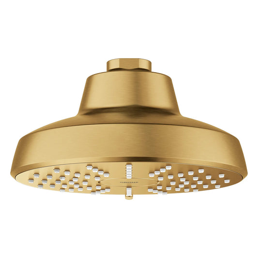 Grohe Tempesta 1.75 GPM AquaBooster Round Multi Spray Brushed Cool Sunrise Shower Head