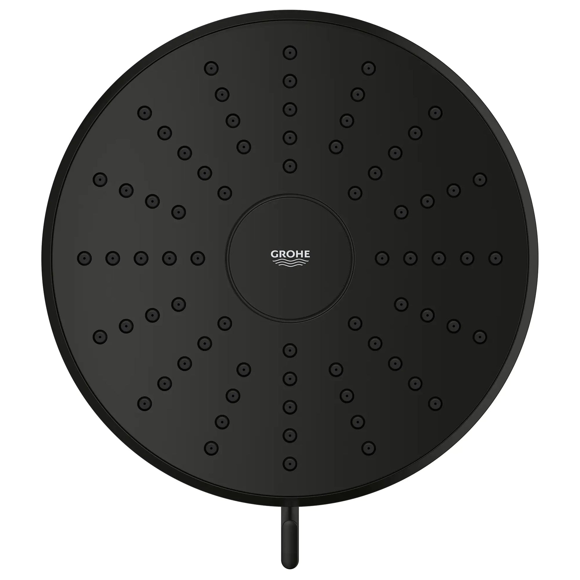 Grohe Tempesta 1.75 GPM AquaBooster Round Multi Spray Matte Black Shower Head