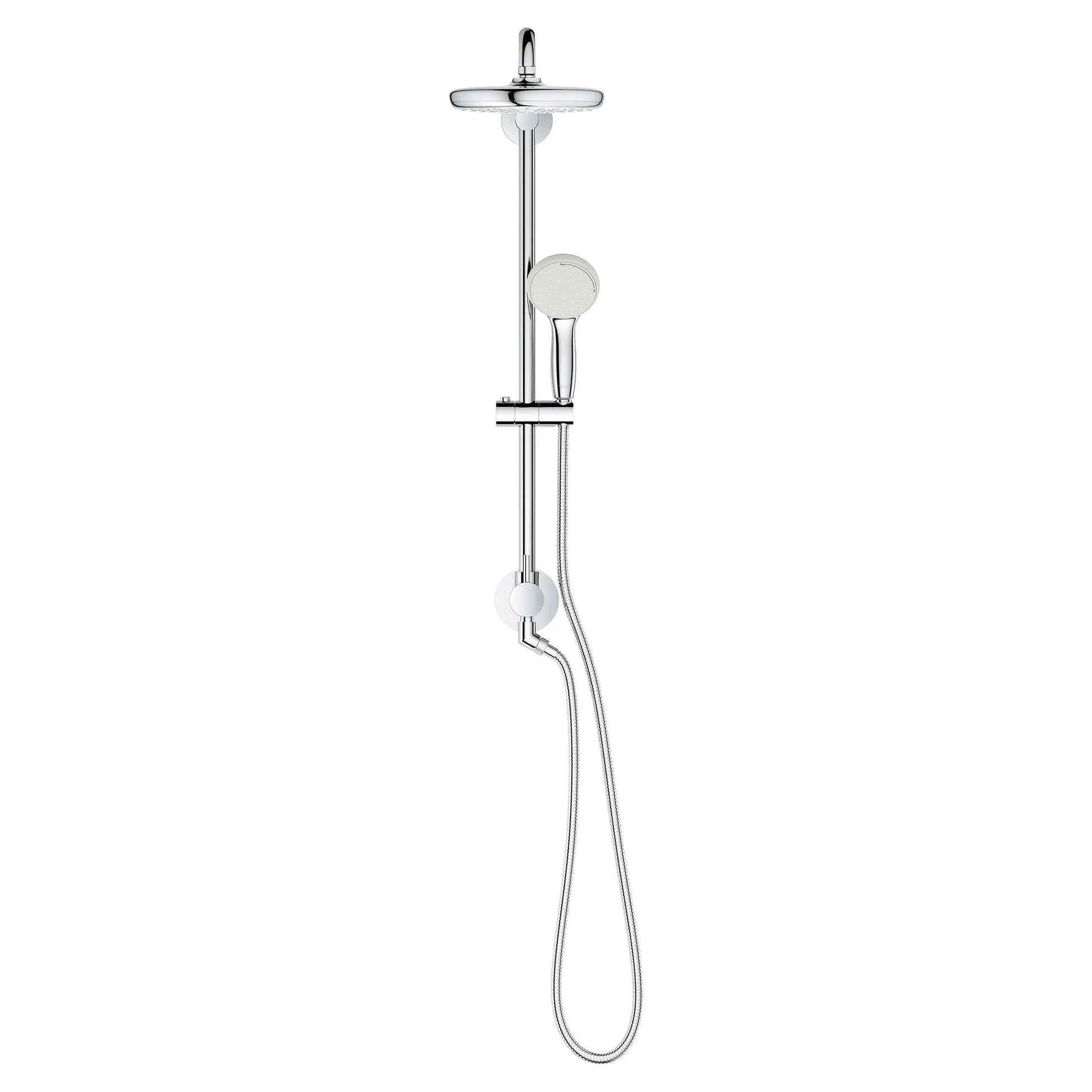 Grohe Tempesta 1.75 GPM Single Spray Shower Head 2-Spray Hand Shower StarLight Chrome 210 Shower System