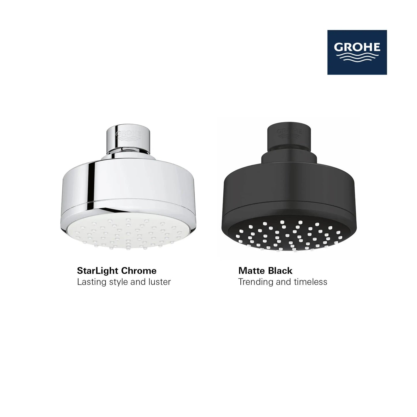Grohe Tempesta® Cosmopolitan 4" 1-Spray 1.5 GPM Matte Black 100 Shower Head