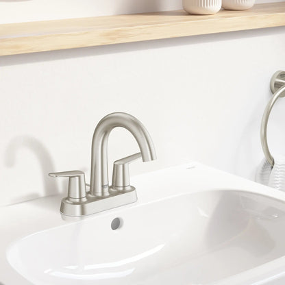 Grohe Veletto 1.2 GPM 4" Centerset Two Handle StarLight Brushed Nickel Infinity Faucet