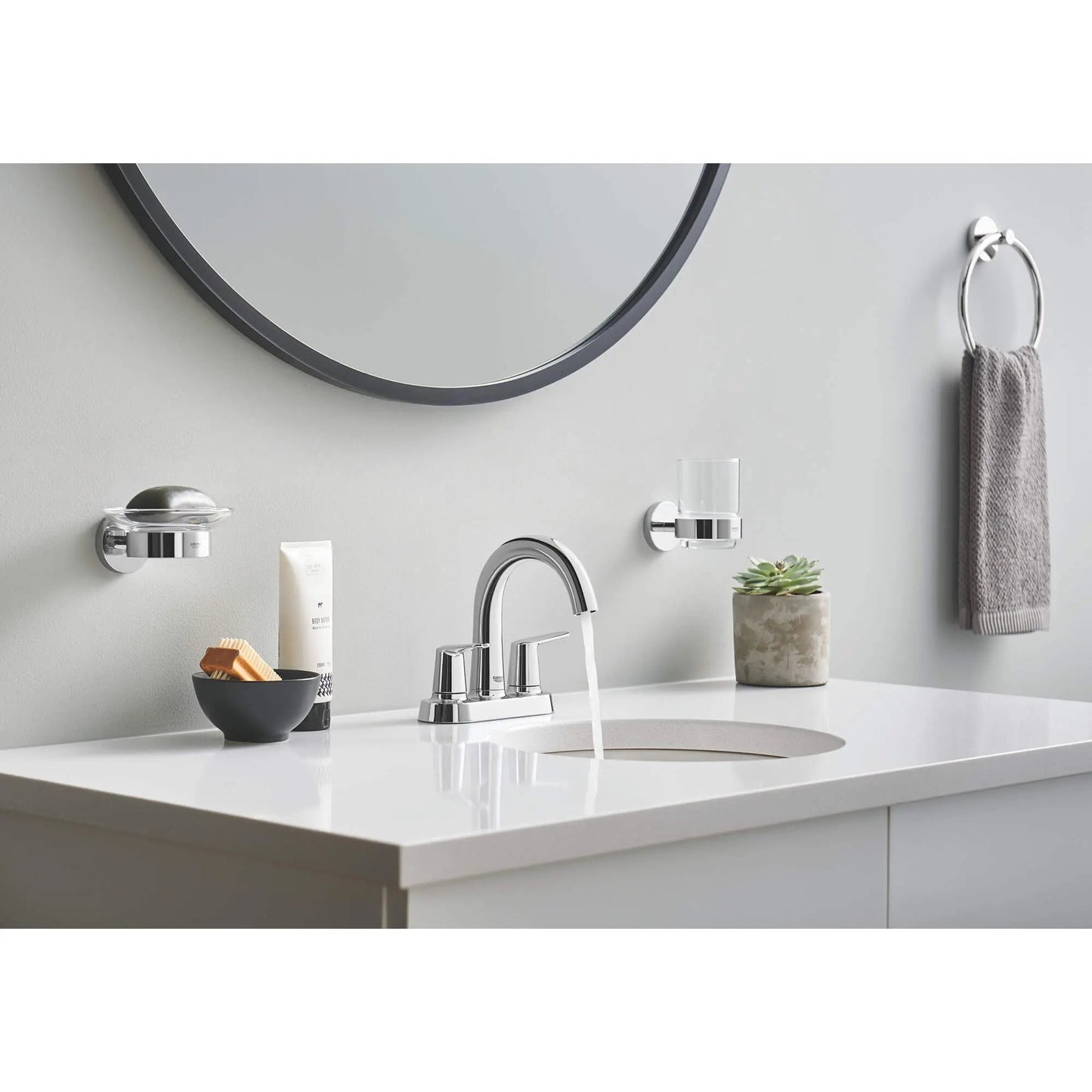 Grohe Veletto 1.2 GPM 4" Centerset Two Handle StarLight Chrome Faucet