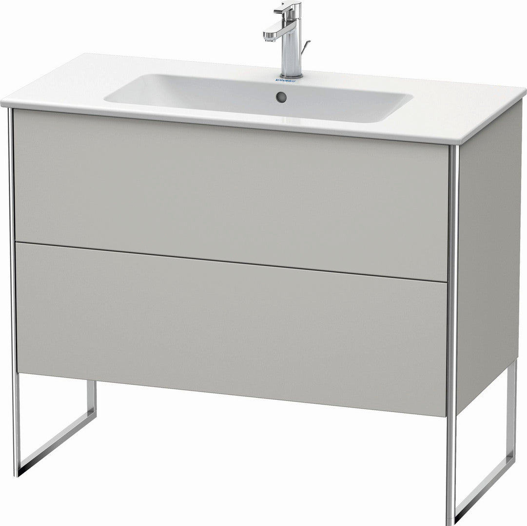 Duravit XSquare 40" Concrete Gray Two Drawer Floorstanding Vanity Unit (XS444700707)
