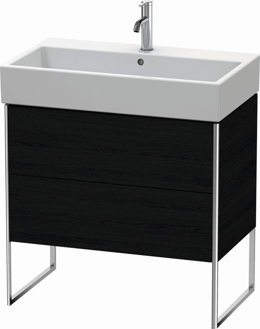 Duravit XSquare 31" Oak Black Two Drawer Floorstanding Vanity Unit (XS447501616)