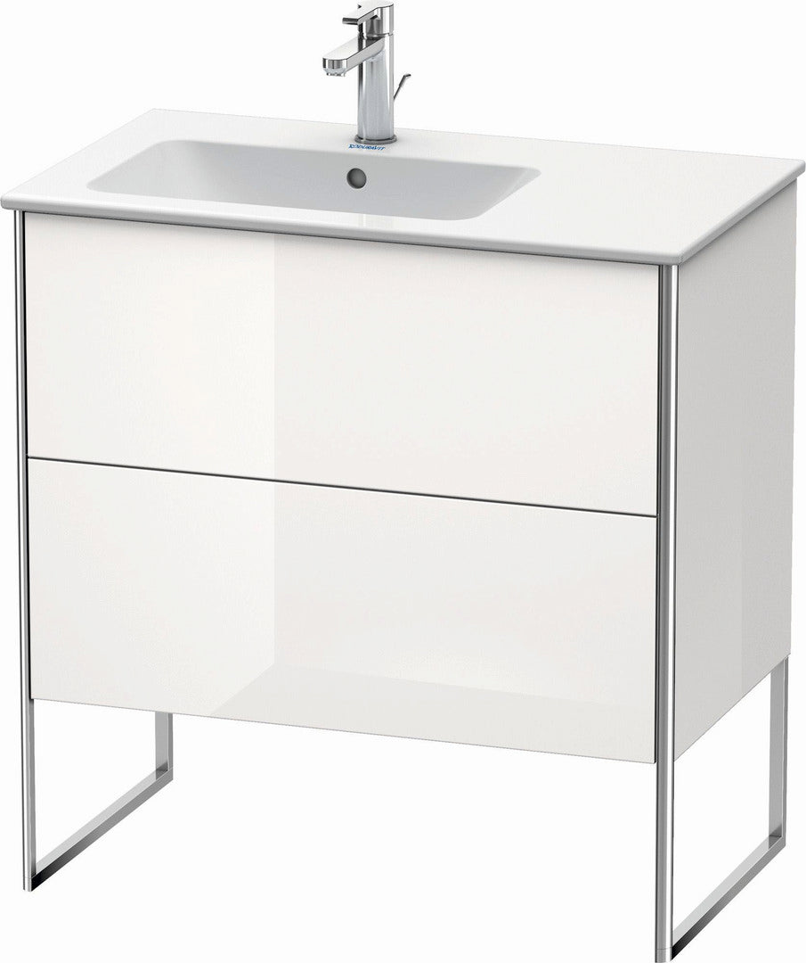 Duravit XSquare 32" White High Gloss Two Drawer Floorstanding Vanity Unit (XS445002222)