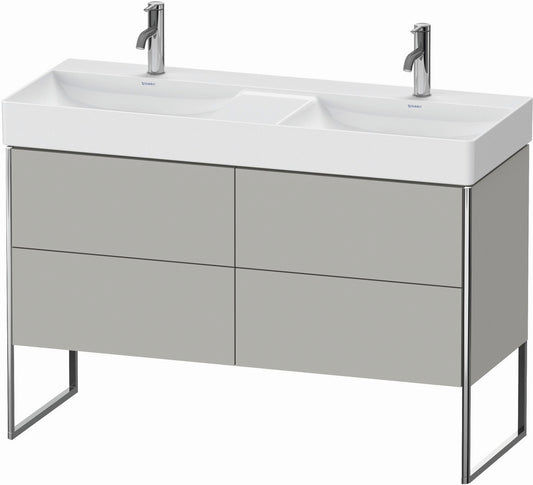 Duravit XSquare 47" Concrete Gray Four Drawer Floorstanding Vanity Unit (XS445600707)