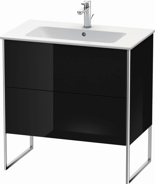Duravit XSquare 32" Black Two Drawer Floorstanding Vanity Unit (XS444604040)