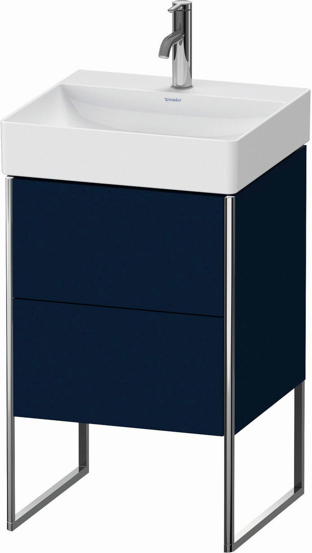Duravit XSquare 19" Midnight Blue Two Drawer Floorstanding Vanity Unit (XS443909898)
