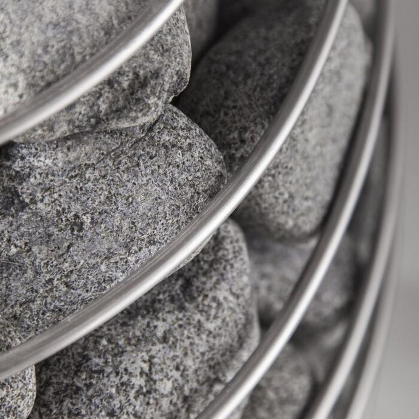 HUMM Small 33 lbs 2" - 4" Gray Rounded Olivine Granite Sauna Heater Stones