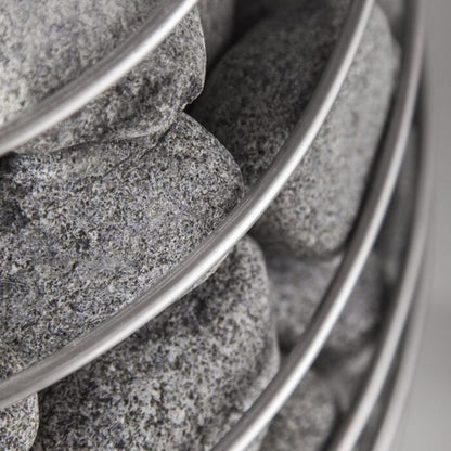 HUMM Small 33 lbs 2" - 4" Gray Rounded Olivine Granite Sauna Heater Stones