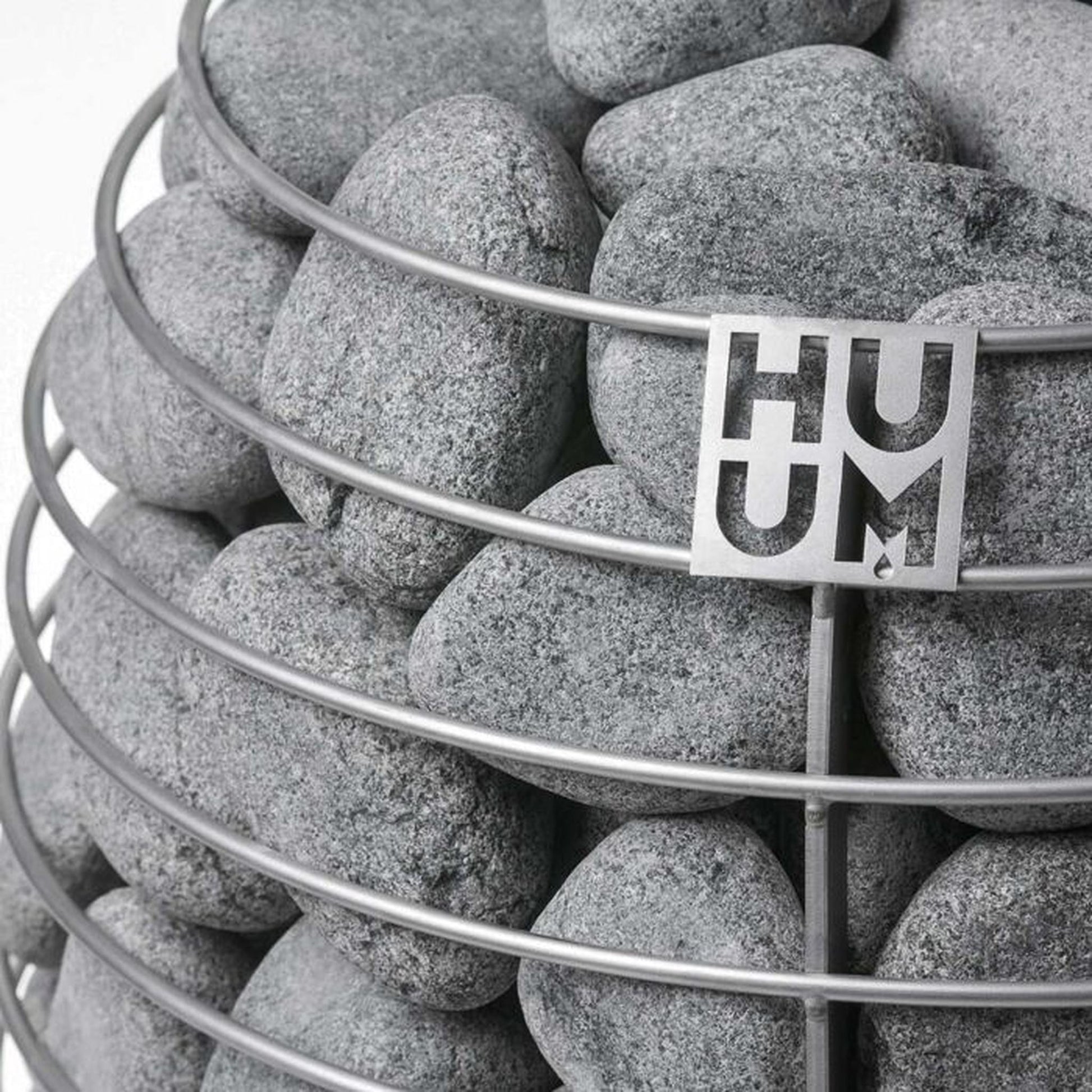 HUMM Small 33 lbs 2" - 4" Gray Rounded Olivine Granite Sauna Heater Stones