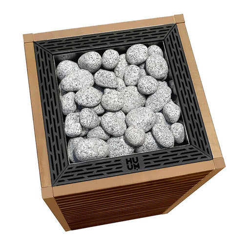 HUUM CORE Series 9kW 240V 1PH Black Inlay Thermo-Aspen Wood Exterior Sauna Heater