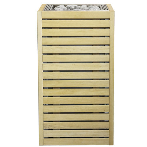 HUUM CORE Series 9kW 240V 1PH Stainless Steel Inlay Alder Wood Exterior Sauna Heater