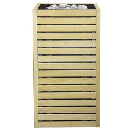 HUUM CORE Series 9kW 240V 1PH Black Inlay Alder Wood Exterior Sauna Heater
