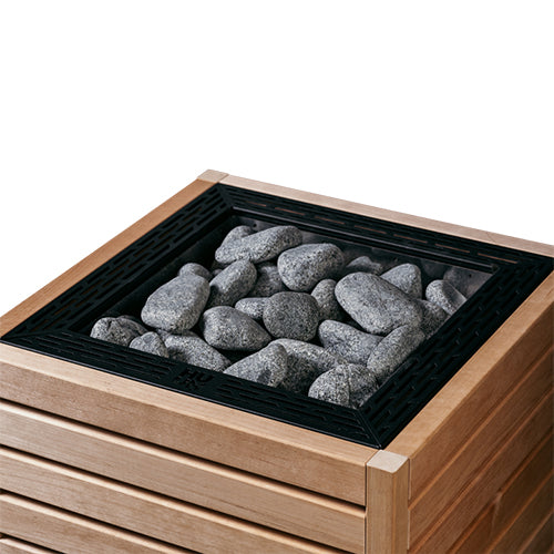 HUUM CORE Series 6.5kW 240V 1PH Black Inlay Thermo-Aspen Wood Exterior Sauna Heater