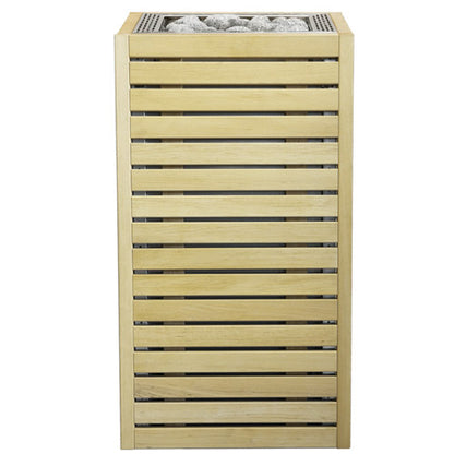 HUUM CORE Series 9kW 240V 1PH Stainless Steel Inlay Alder Wood Exterior Sauna Heater
