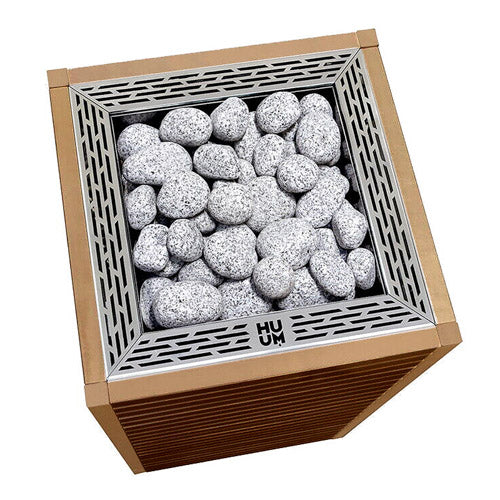 HUUM CORE Series 9kW 240V 1PH Stainless Steel Inlay Thermo-Aspen Wood Exterior Sauna Heater