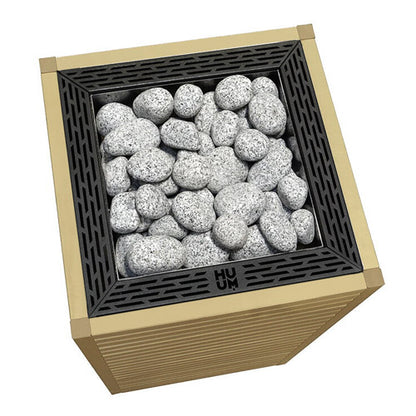 HUUM CORE Series 10.5kW 240V 1PH Black Inlay Alder Wood Exterior Sauna Heater