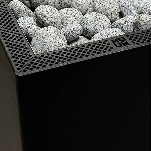 HUUM Core Black 6 10.5kW 240V 1PH Sleek Matte Black Metal Exterior Sauna Heater