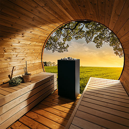 HUUM Core Black Series 6.5kW 240V 1PH Sleek Matte Black Metal Exterior Sauna Heater