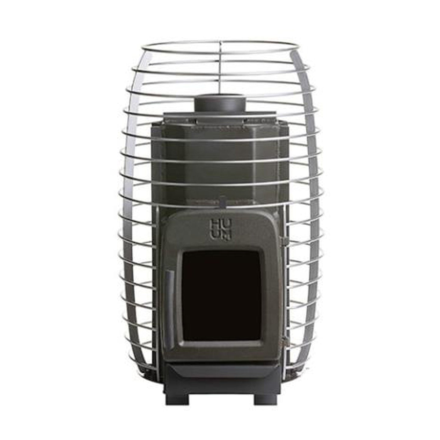 HUUM HIVE Heat Series 12.0kW Brushed Stainless Steel and Cast Iron Wood Burning Sauna Stove