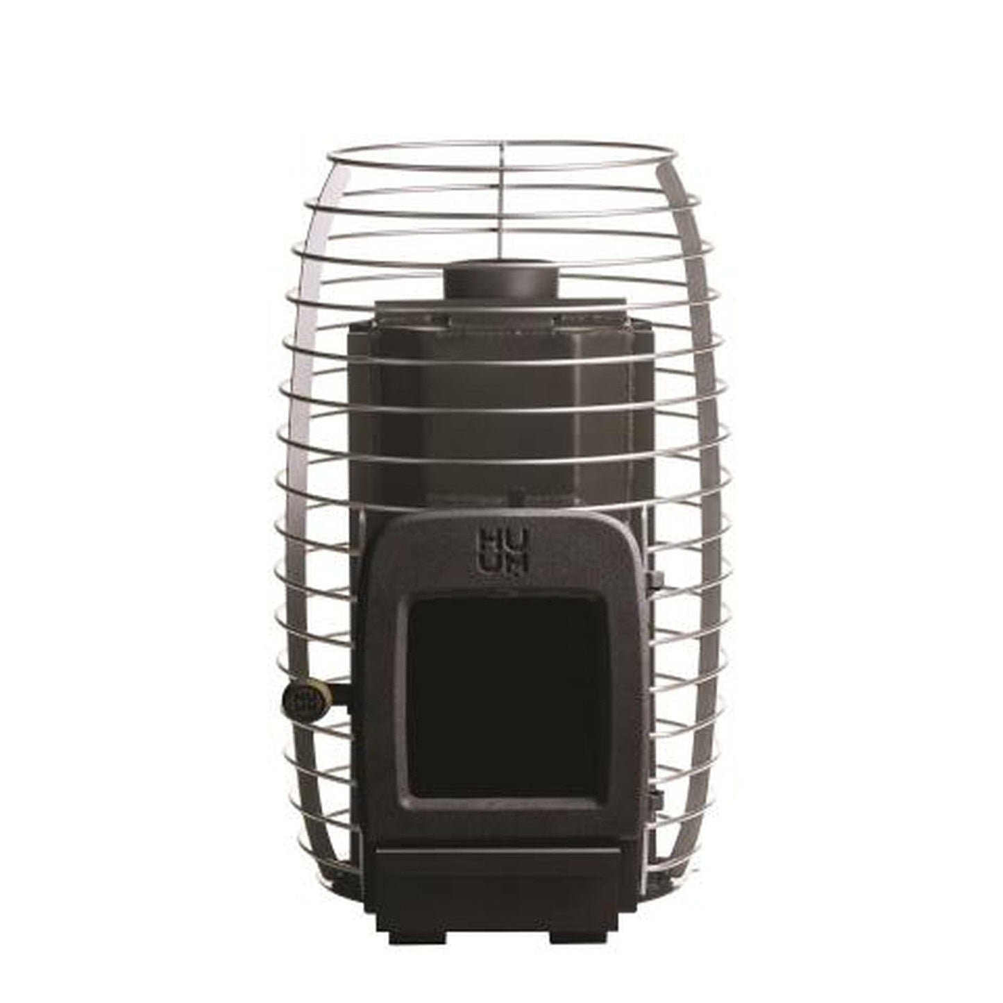 HUUM Hive Heat Series 12.0kW Brushed Stainless Steel Wood Burning Sauna Stove With Firebox Extension