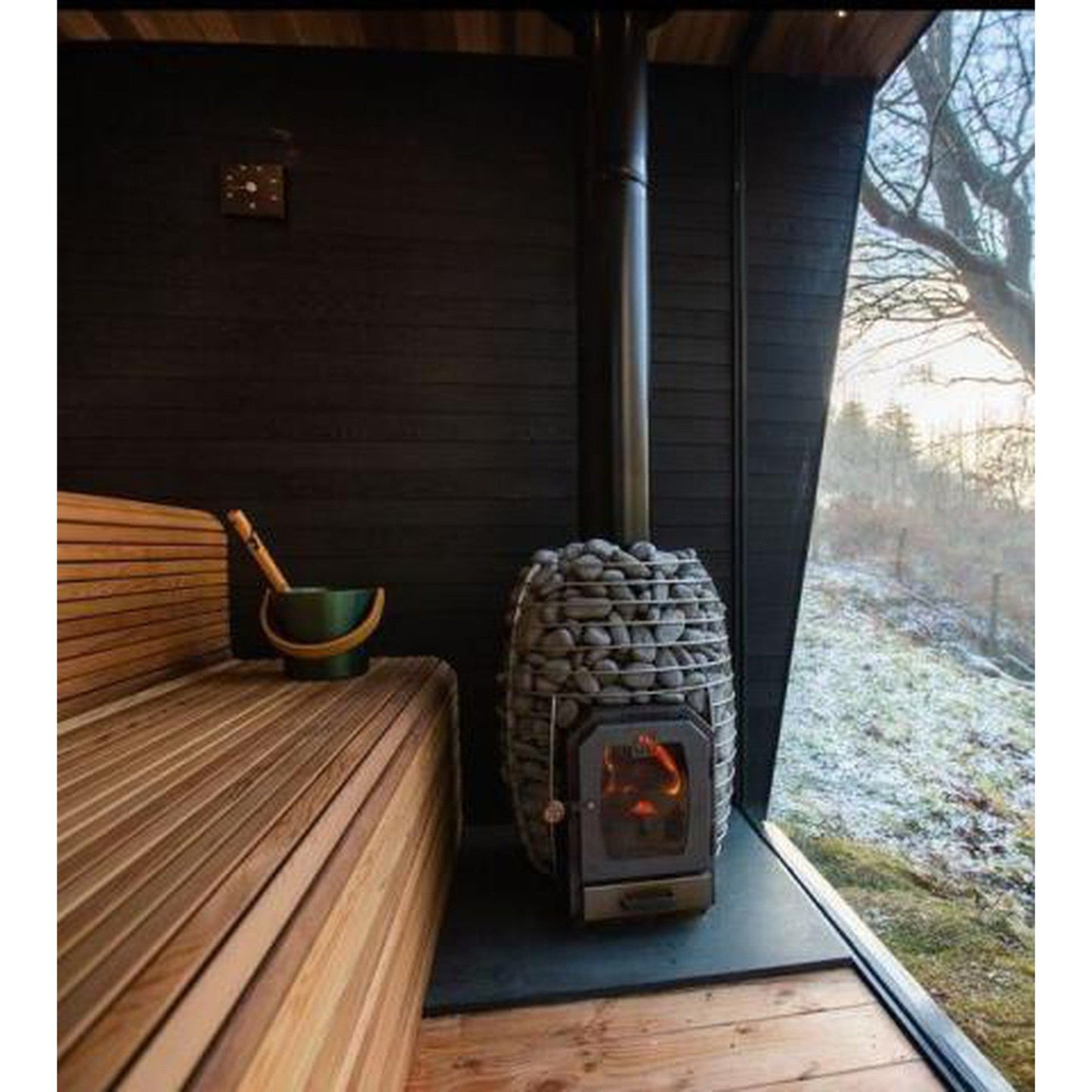 HUUM Hive Wood Series 13kW Brushed Stainless Steel Wood Fired Sauna Stove