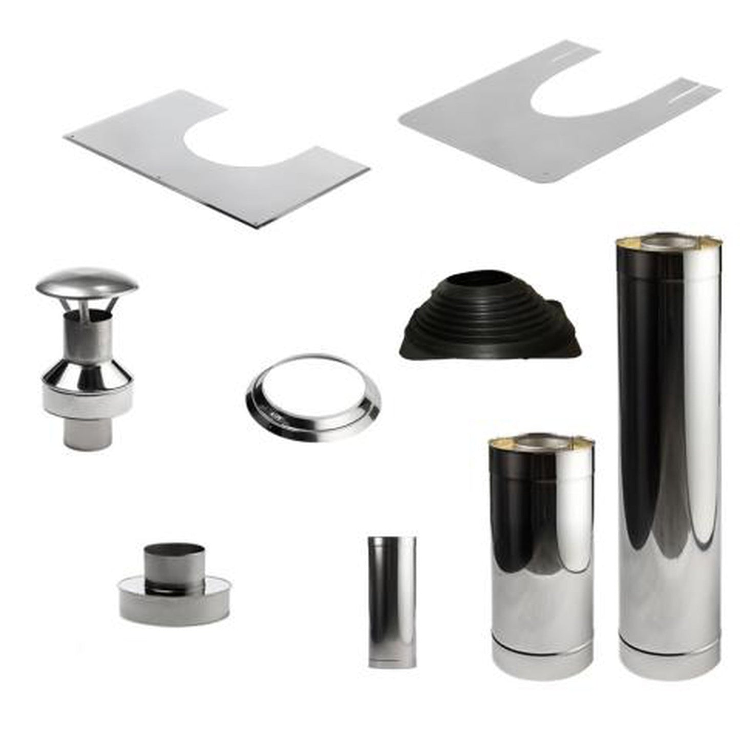 HUUM Stainless Steel Sauna Barrel Wood Stove Chimney Kit