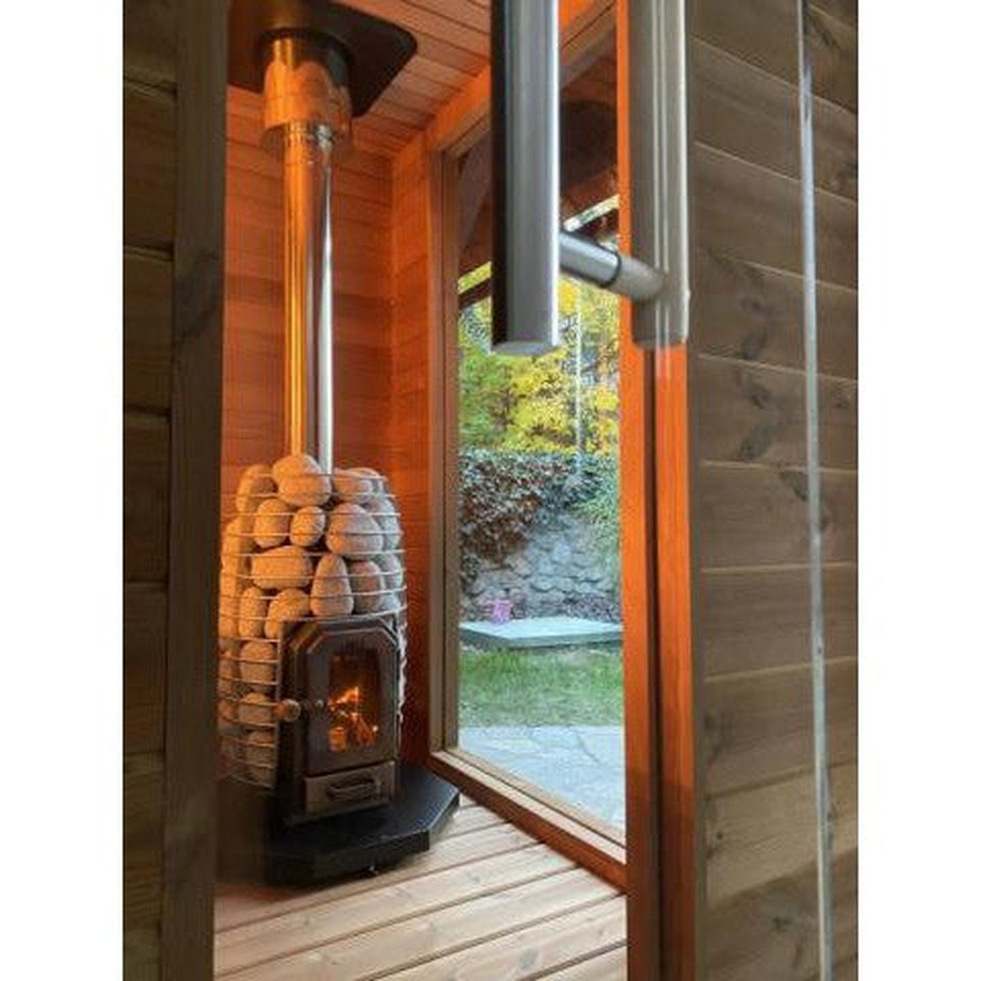 HUUM Thru-Ceiling Stainless Steel Sauna Wood Stove Chimney Set