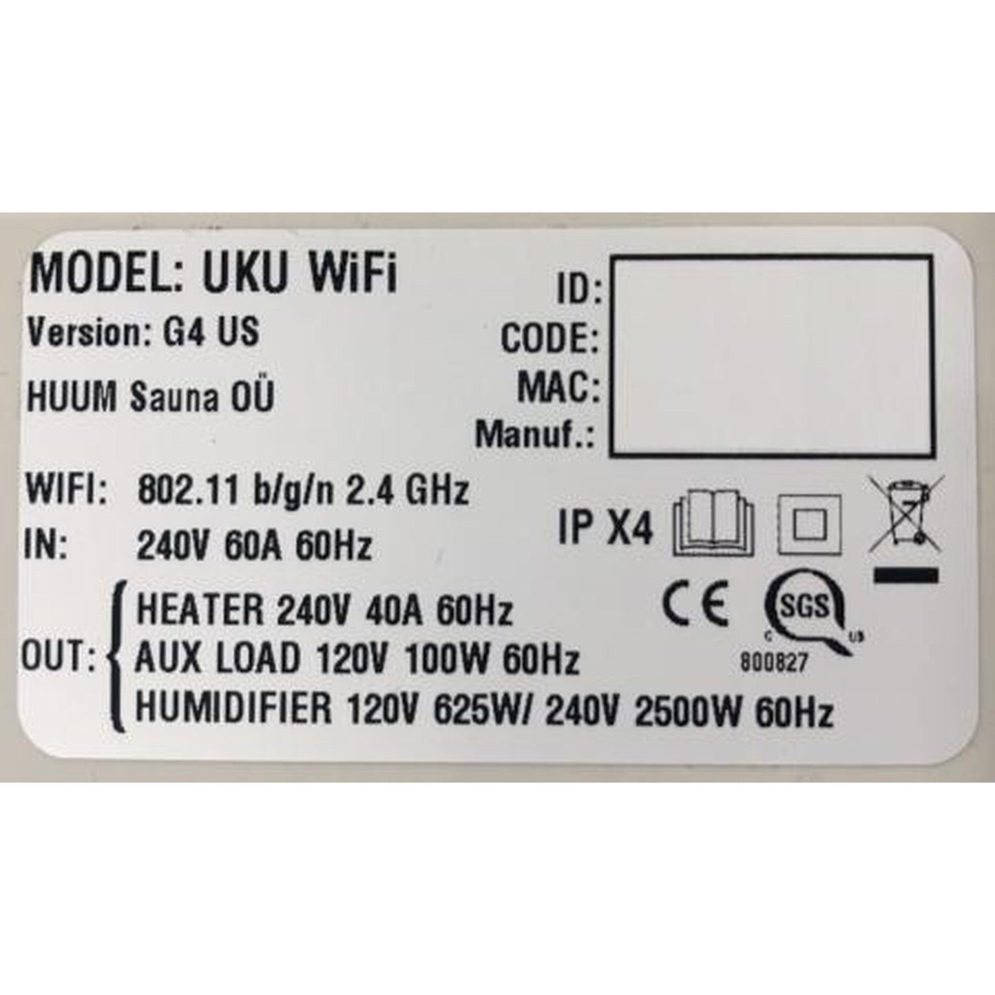 HUUM UKU Light Gray Wi-Fi Spare Main Module 