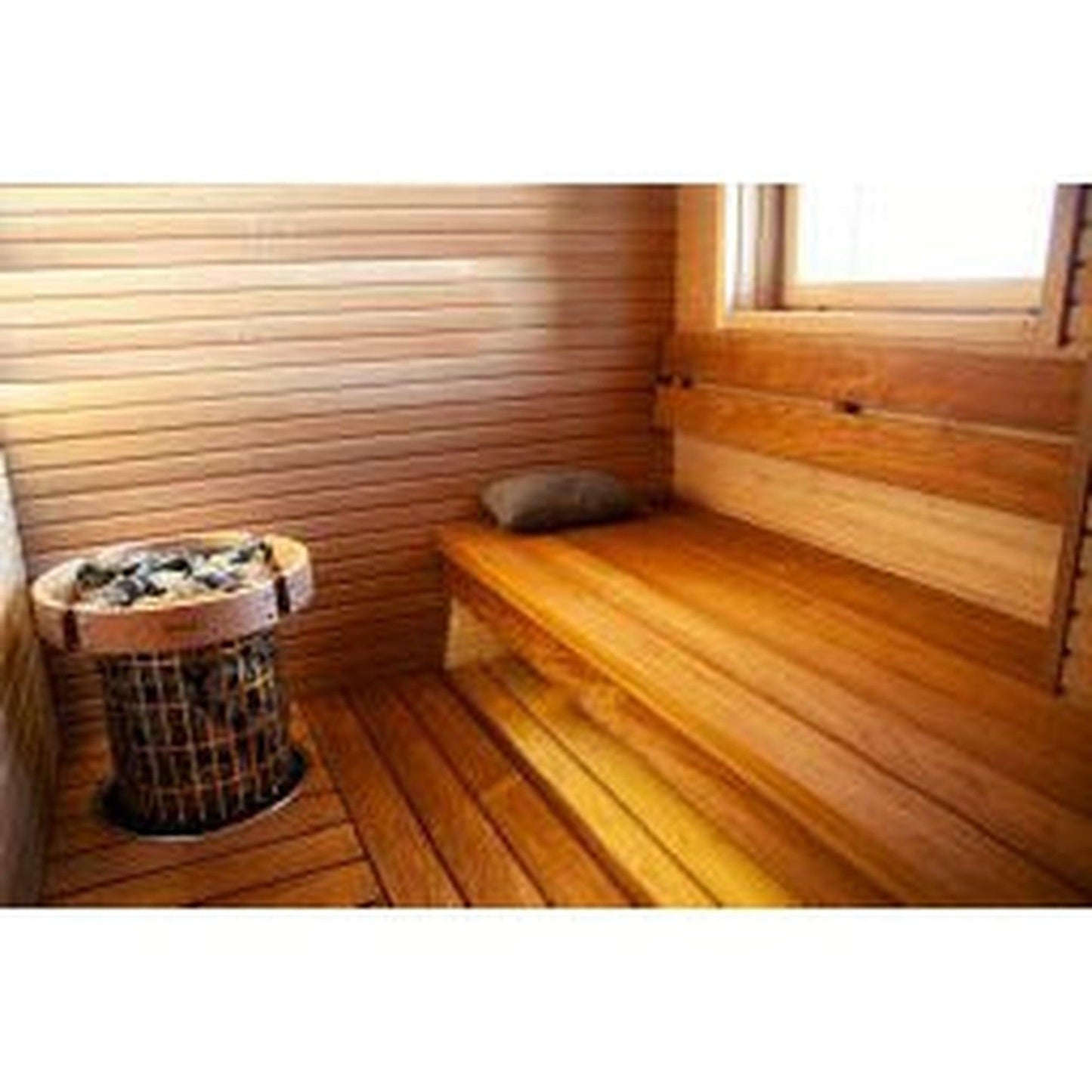 Harvia Aspen Wood and Stainless Steel Safety Railings For 11 kW Cilindro Half Series Sauna Heater