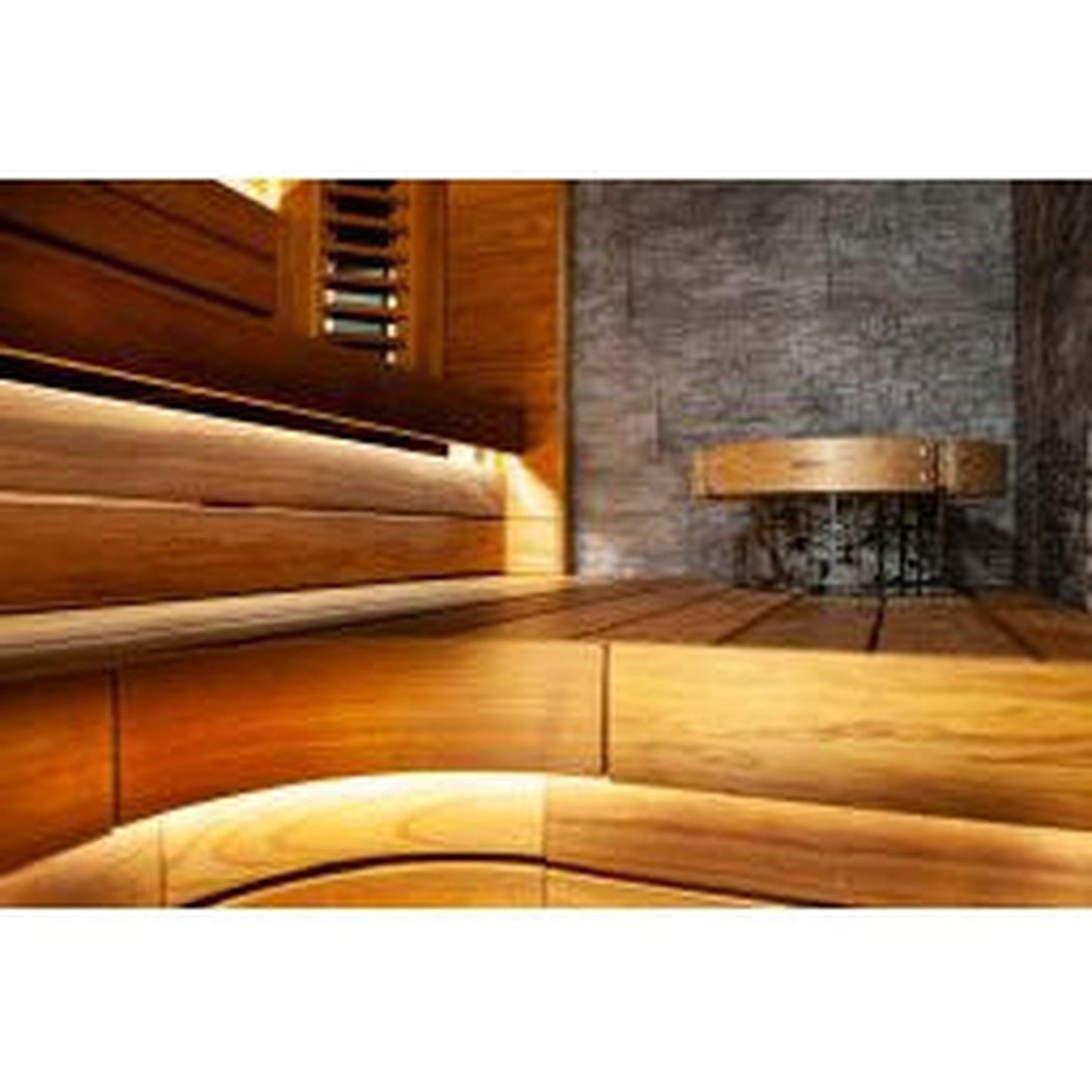 Harvia Aspen Wood and Stainless Steel Safety Railings For 6 kW and 8 kW Cilindro Half Series Sauna Heater