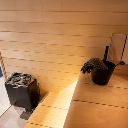 Harvia KIP60B 6kW 240V 1PH Black Steel Wall Mounted Electric Sauna Heater With Built-In Control