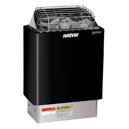 Harvia KIP80W 8kW 240V 1PH Black Steel Wall Mounted Electric Sauna Heater