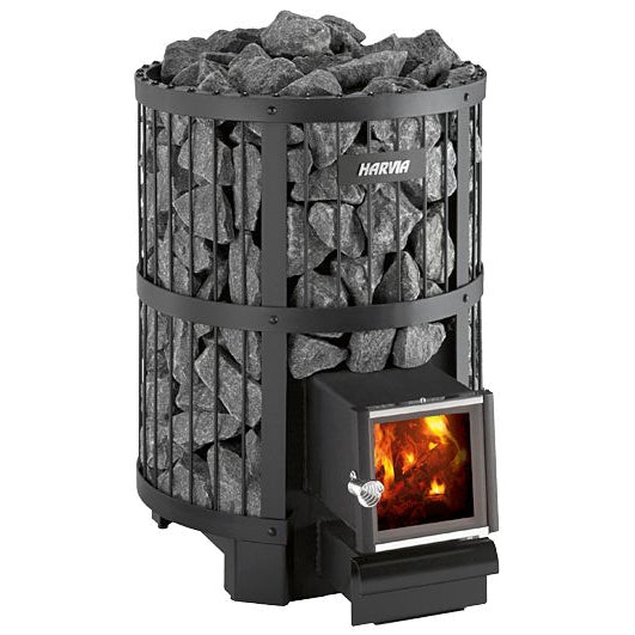 Harvia Legend 21 kW Black Wood-Burning Sauna Stove With Fire