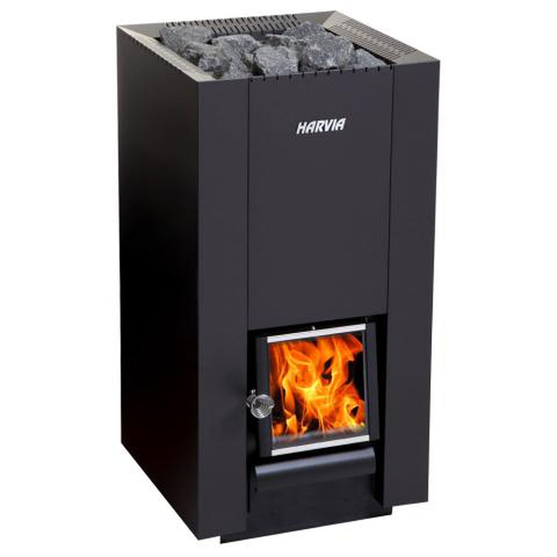 Harvia Linear 22 kW Black Stainless Steel Wood-Burning Sauna Stove