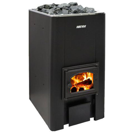 Harvia Pro Series 40 kW Black Stainless Steel Wood-Burning Sauna Stove