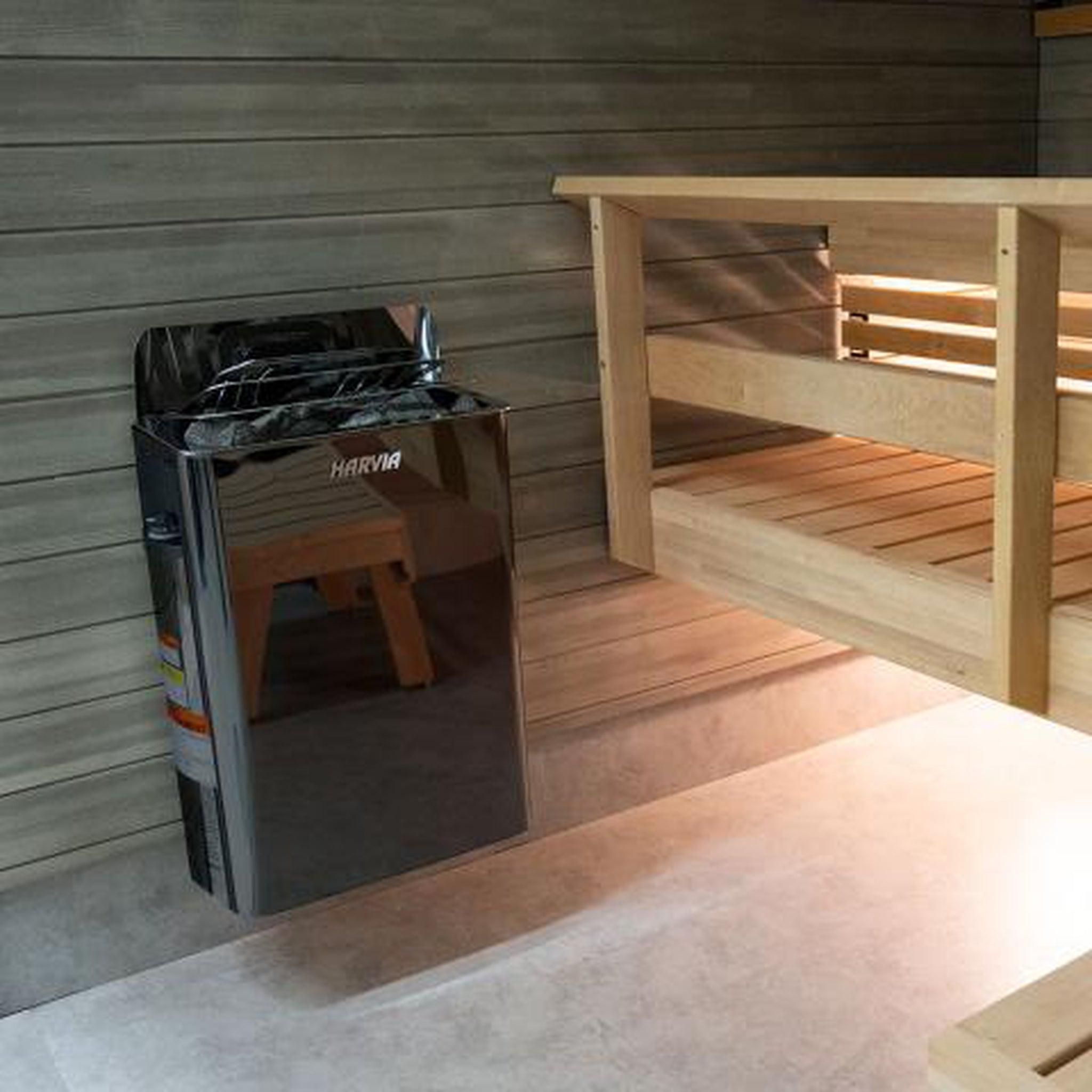 ま*ん様 サウナマシーン「HARVIA」 Harvia The Wall 8 kW 240V 1PH Black Stainless Steel Sauna Heater